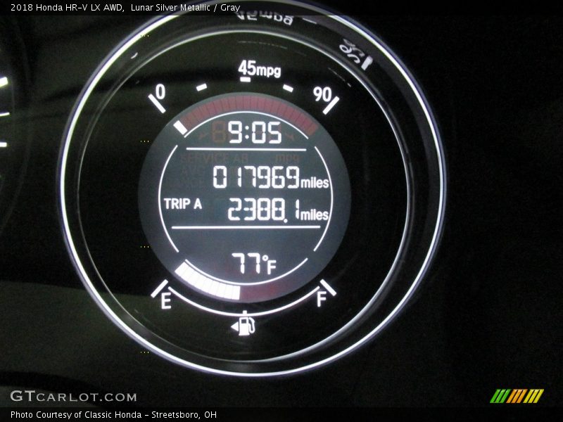 Lunar Silver Metallic / Gray 2018 Honda HR-V LX AWD