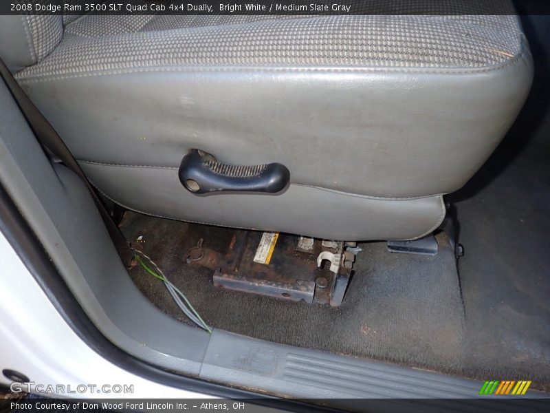 Bright White / Medium Slate Gray 2008 Dodge Ram 3500 SLT Quad Cab 4x4 Dually