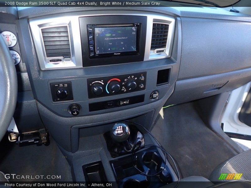 Bright White / Medium Slate Gray 2008 Dodge Ram 3500 SLT Quad Cab 4x4 Dually