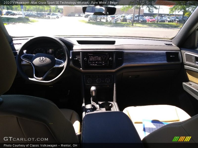 Pure White / Beige 2020 Volkswagen Atlas Cross Sport SE Technology 4Motion