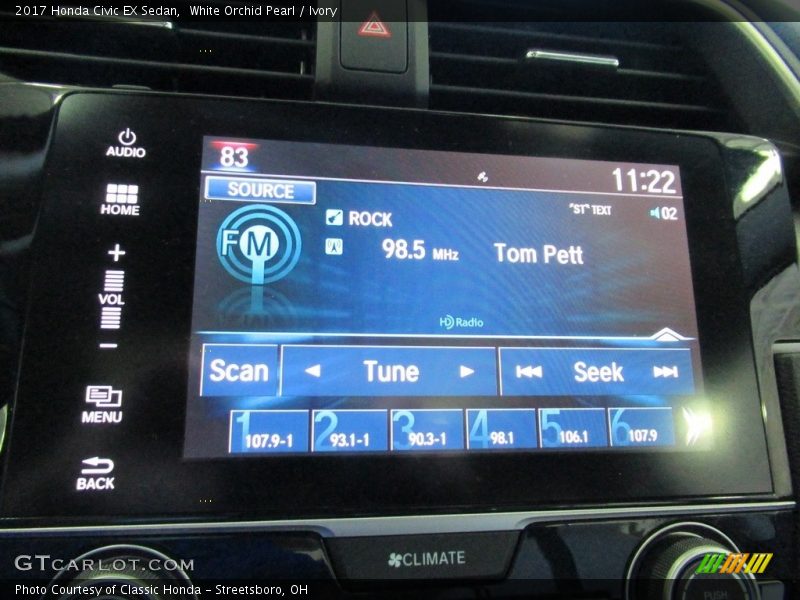 White Orchid Pearl / Ivory 2017 Honda Civic EX Sedan