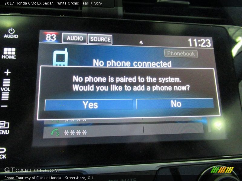 White Orchid Pearl / Ivory 2017 Honda Civic EX Sedan