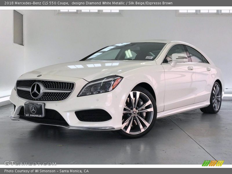 designo Diamond White Metallic / Silk Beige/Espresso Brown 2018 Mercedes-Benz CLS 550 Coupe