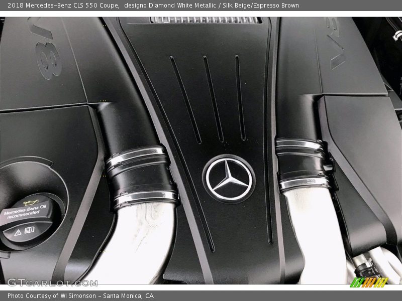 designo Diamond White Metallic / Silk Beige/Espresso Brown 2018 Mercedes-Benz CLS 550 Coupe