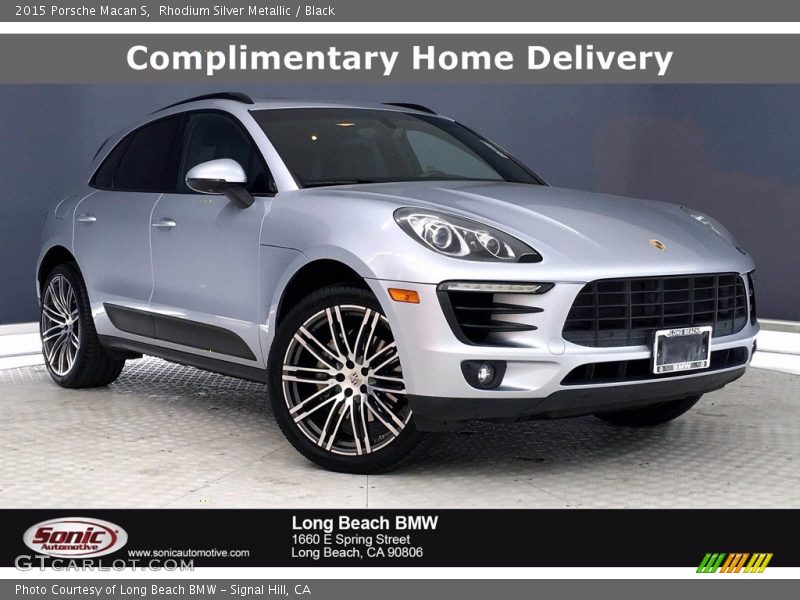 Rhodium Silver Metallic / Black 2015 Porsche Macan S