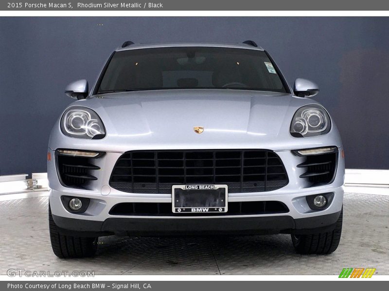 Rhodium Silver Metallic / Black 2015 Porsche Macan S