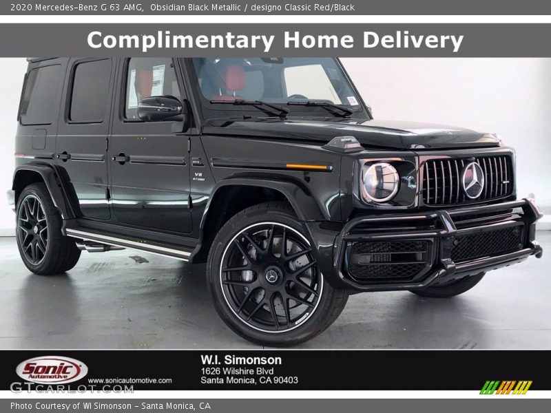 Obsidian Black Metallic / designo Classic Red/Black 2020 Mercedes-Benz G 63 AMG