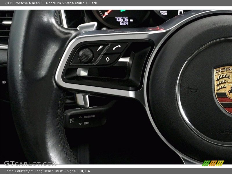 Rhodium Silver Metallic / Black 2015 Porsche Macan S