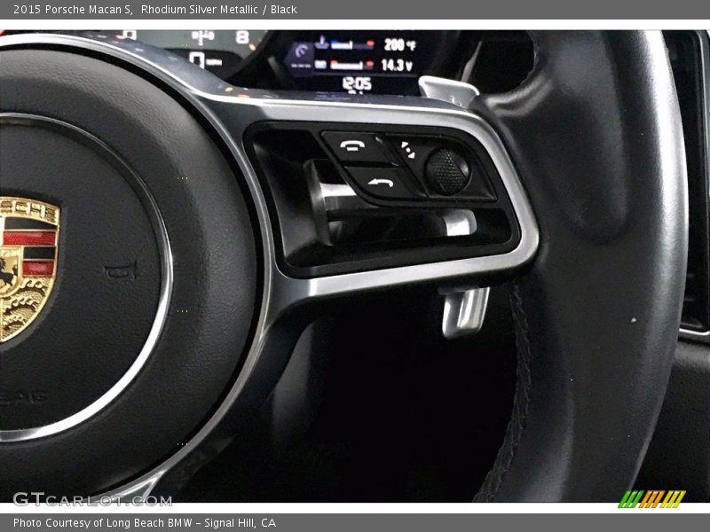 Rhodium Silver Metallic / Black 2015 Porsche Macan S