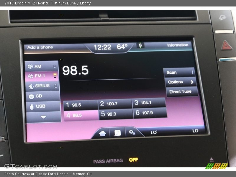 Platinum Dune / Ebony 2015 Lincoln MKZ Hybrid