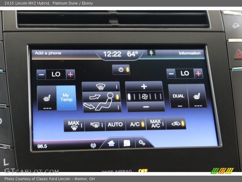 Platinum Dune / Ebony 2015 Lincoln MKZ Hybrid