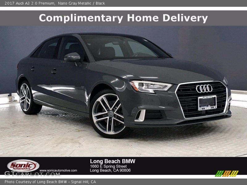 Nano Gray Metallic / Black 2017 Audi A3 2.0 Premium