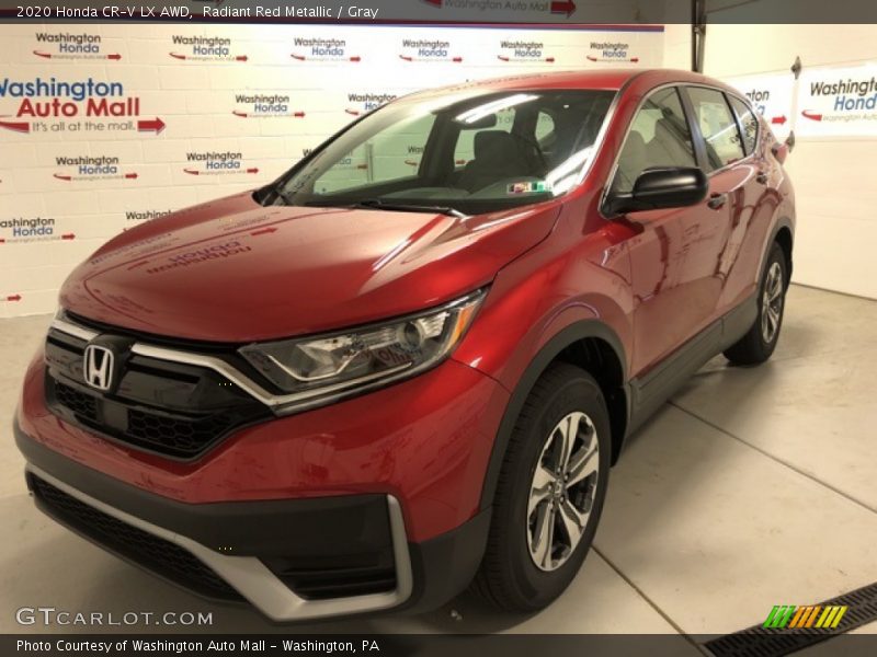 Radiant Red Metallic / Gray 2020 Honda CR-V LX AWD