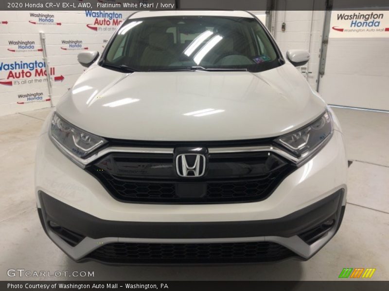 Platinum White Pearl / Ivory 2020 Honda CR-V EX-L AWD