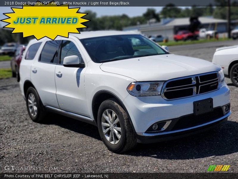 White Knuckle / Light Frost Beige/Black 2018 Dodge Durango SXT AWD