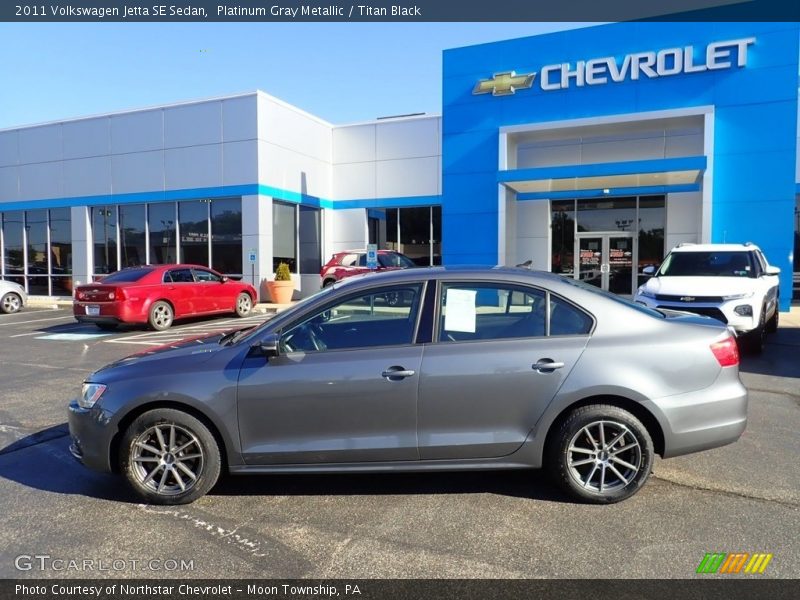 Platinum Gray Metallic / Titan Black 2011 Volkswagen Jetta SE Sedan