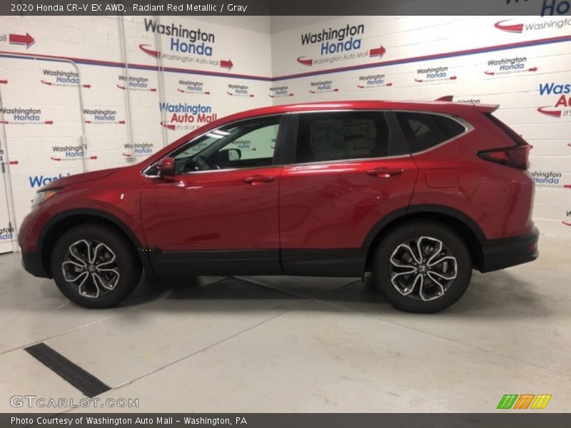 Radiant Red Metallic / Gray 2020 Honda CR-V EX AWD