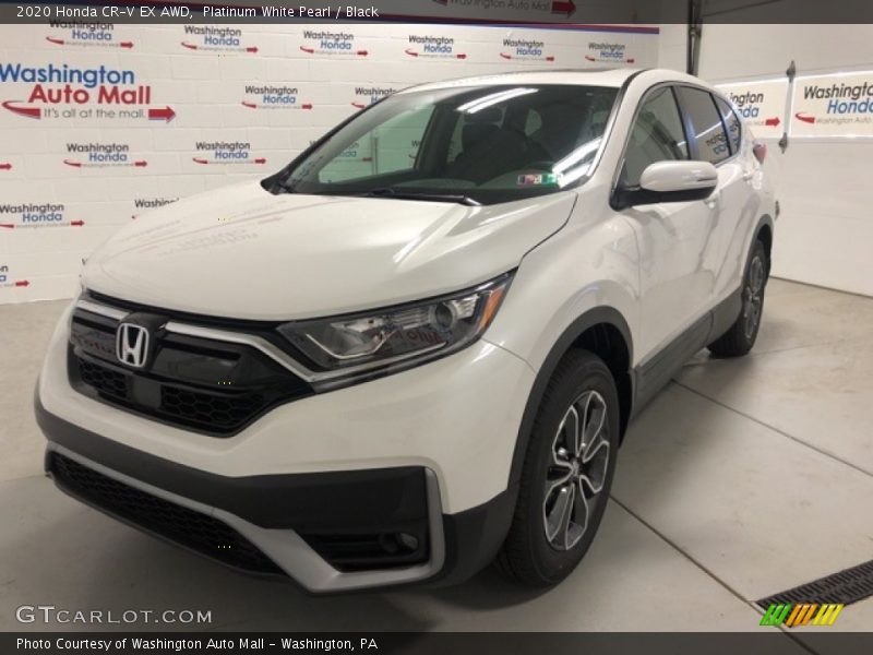 Platinum White Pearl / Black 2020 Honda CR-V EX AWD