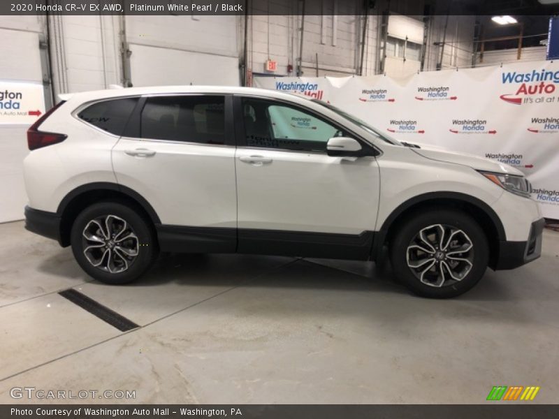 Platinum White Pearl / Black 2020 Honda CR-V EX AWD