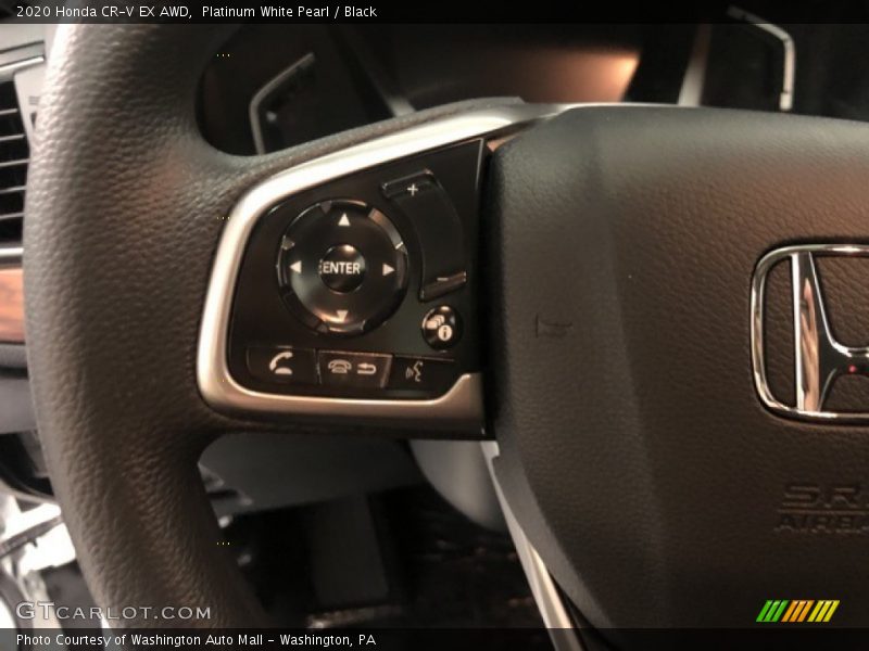 Platinum White Pearl / Black 2020 Honda CR-V EX AWD