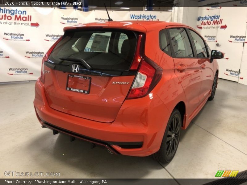 Orange Fury / Black 2020 Honda Fit Sport