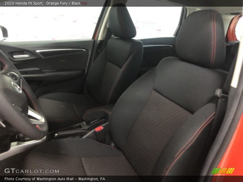 Orange Fury / Black 2020 Honda Fit Sport