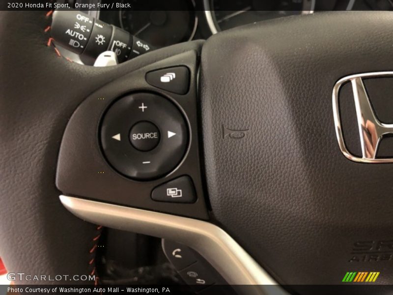 Orange Fury / Black 2020 Honda Fit Sport