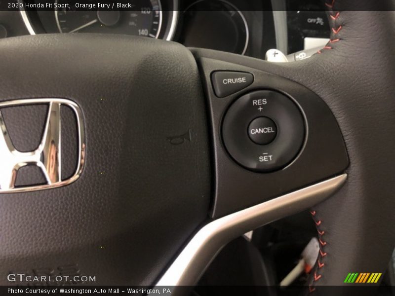 Orange Fury / Black 2020 Honda Fit Sport