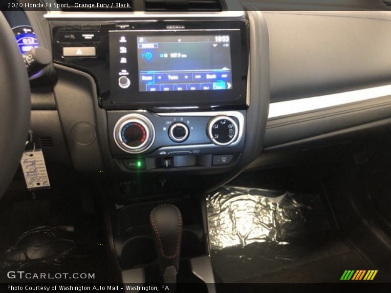 Orange Fury / Black 2020 Honda Fit Sport
