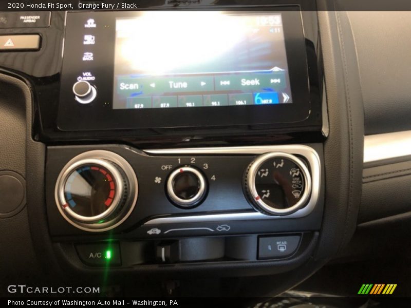 Orange Fury / Black 2020 Honda Fit Sport