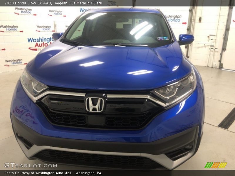 Aegean Blue Metallic / Black 2020 Honda CR-V EX AWD