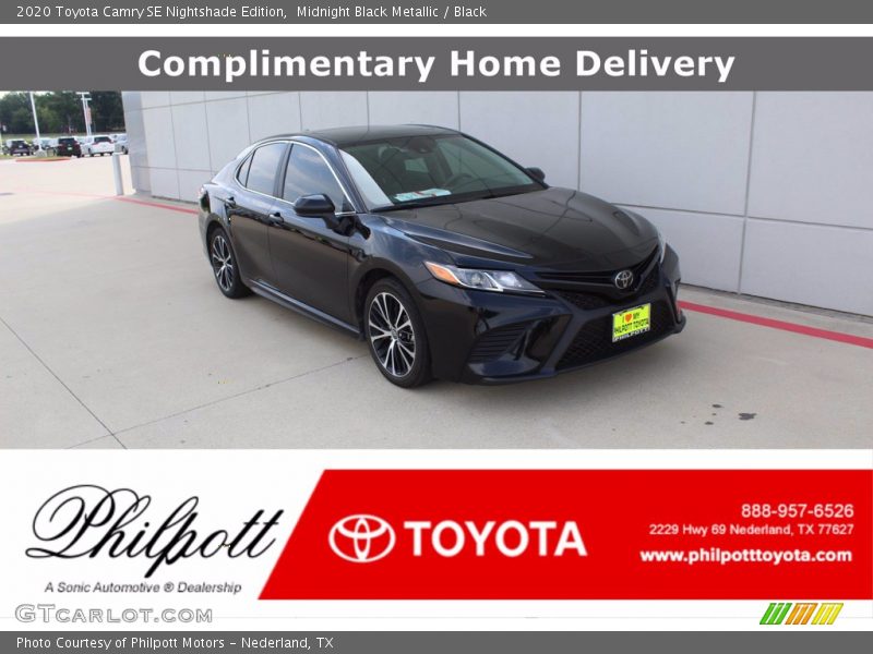 Midnight Black Metallic / Black 2020 Toyota Camry SE Nightshade Edition