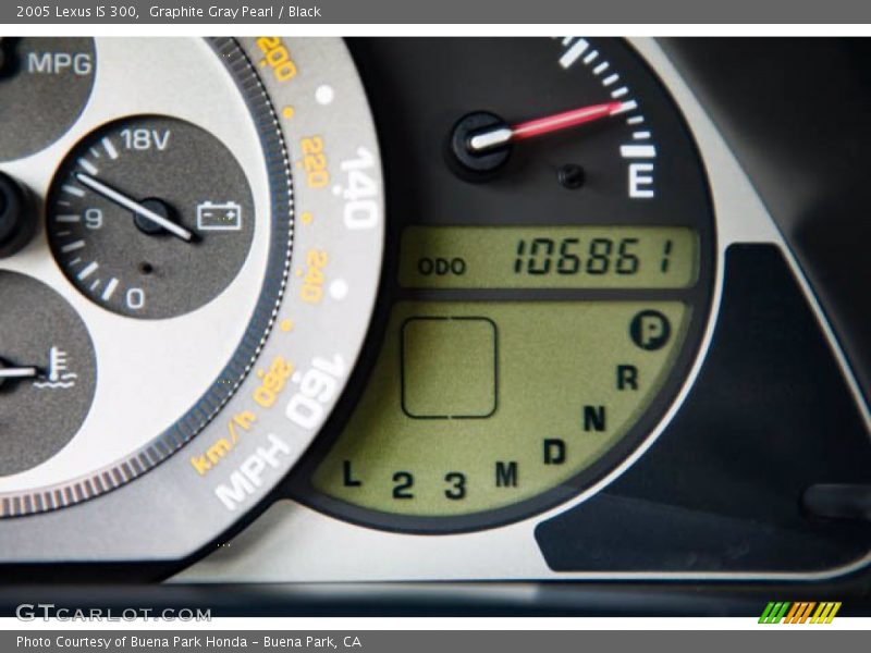 Graphite Gray Pearl / Black 2005 Lexus IS 300