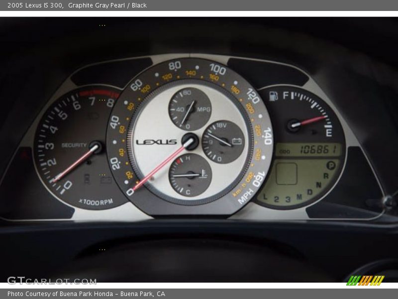 Graphite Gray Pearl / Black 2005 Lexus IS 300