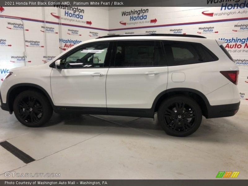 Platinum White Pearl / Black 2021 Honda Pilot Black Edition AWD