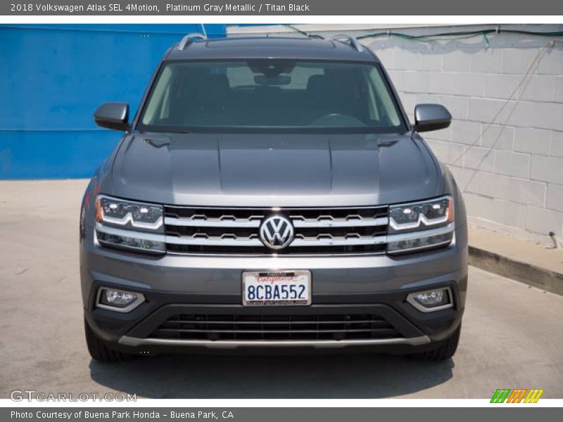 Platinum Gray Metallic / Titan Black 2018 Volkswagen Atlas SEL 4Motion