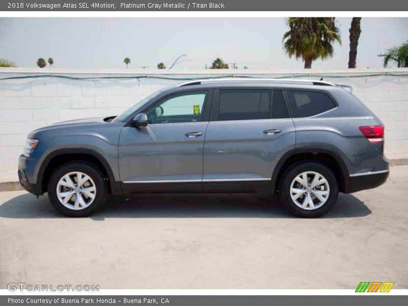 Platinum Gray Metallic / Titan Black 2018 Volkswagen Atlas SEL 4Motion