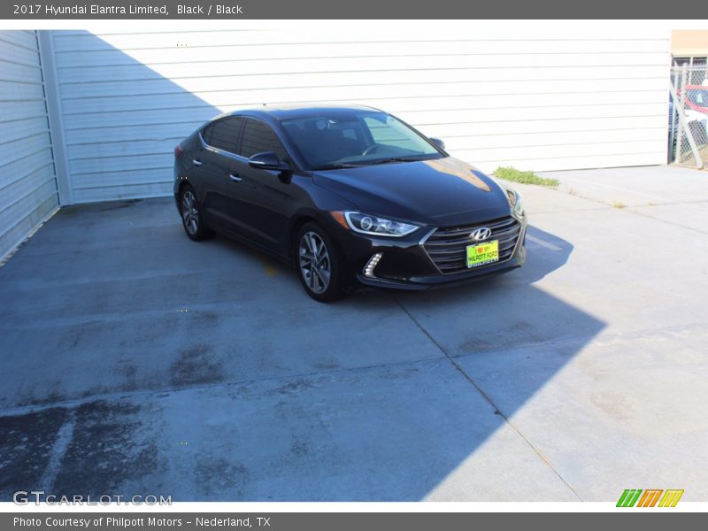 Black / Black 2017 Hyundai Elantra Limited