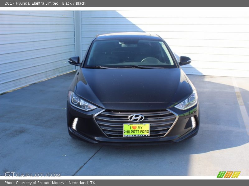 Black / Black 2017 Hyundai Elantra Limited