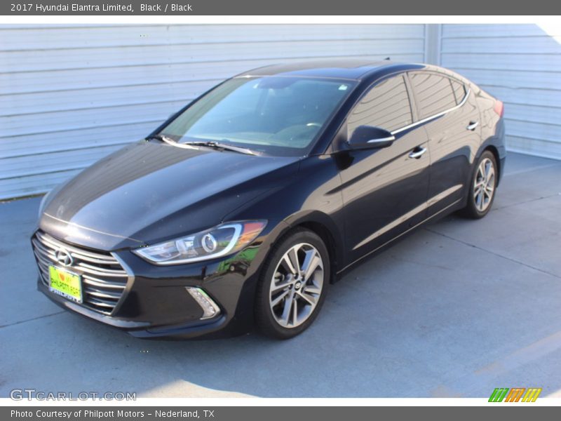 Black / Black 2017 Hyundai Elantra Limited