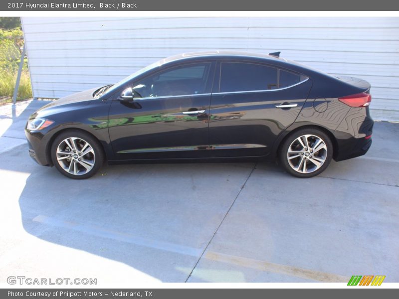 Black / Black 2017 Hyundai Elantra Limited