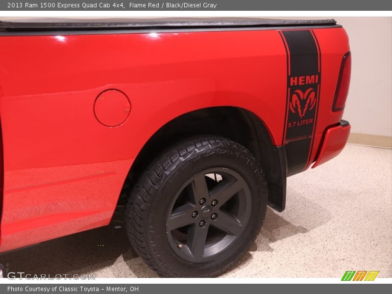 Flame Red / Black/Diesel Gray 2013 Ram 1500 Express Quad Cab 4x4