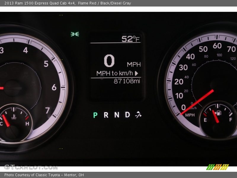 Flame Red / Black/Diesel Gray 2013 Ram 1500 Express Quad Cab 4x4