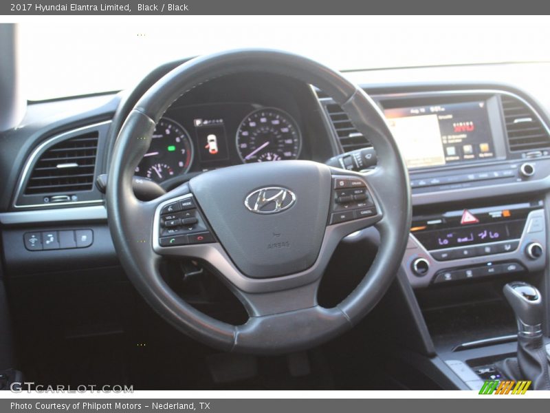 Black / Black 2017 Hyundai Elantra Limited