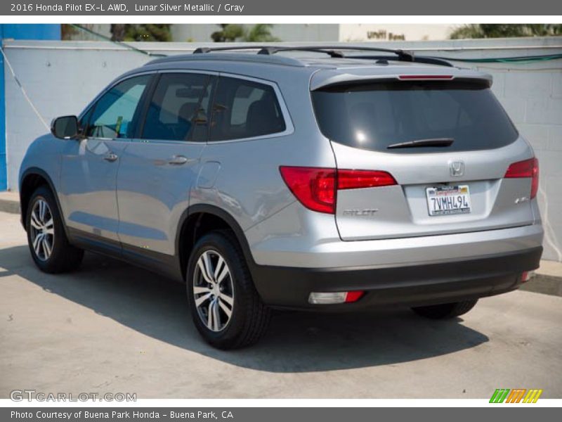 Lunar Silver Metallic / Gray 2016 Honda Pilot EX-L AWD
