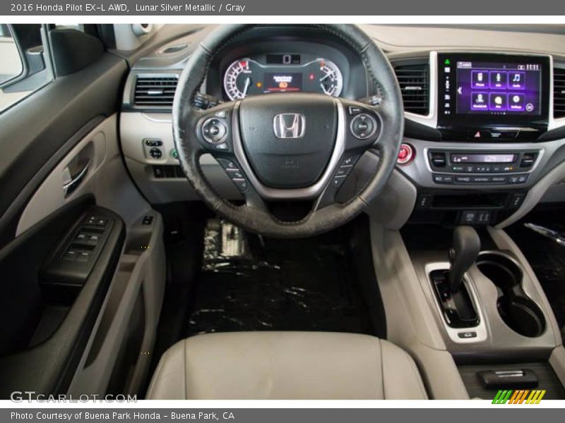 Lunar Silver Metallic / Gray 2016 Honda Pilot EX-L AWD