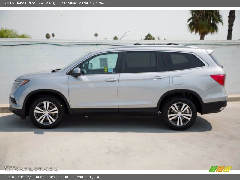 Lunar Silver Metallic / Gray 2016 Honda Pilot EX-L AWD