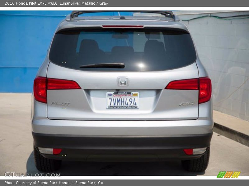 Lunar Silver Metallic / Gray 2016 Honda Pilot EX-L AWD