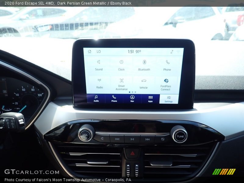 Dark Persian Green Metallic / Ebony Black 2020 Ford Escape SEL 4WD