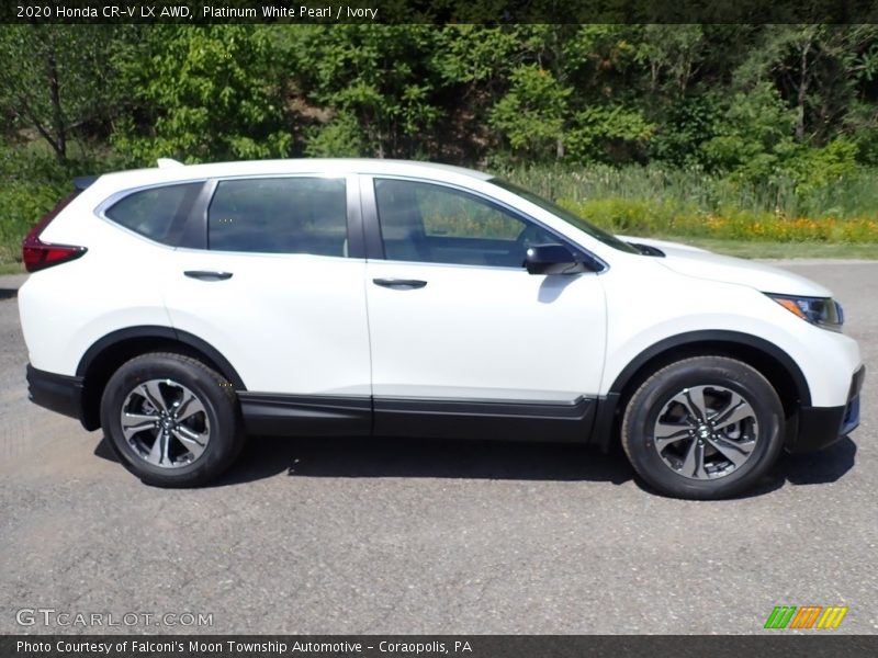 Platinum White Pearl / Ivory 2020 Honda CR-V LX AWD